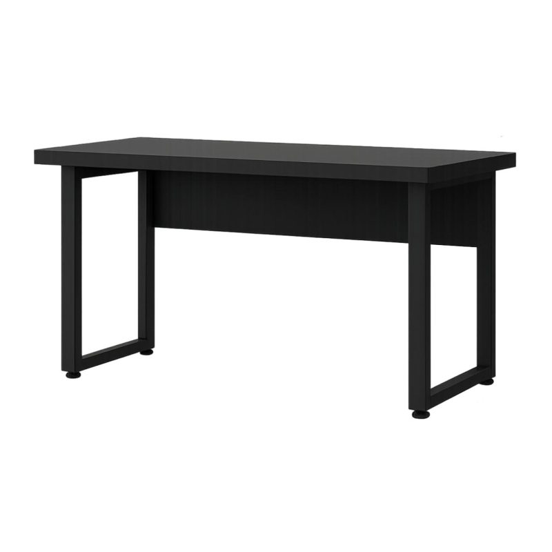 Mesa Escritório PÉ QUADRO – 1,20×0,60m – S/ Gavetas – PRETO / PRETO – 26001 Kairós Office Linha 40mm Preto / Preto 4
