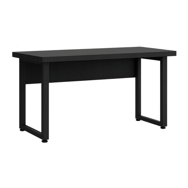 Mesa Escritório PÉ QUADRO – 1,20×0,60m – S/ Gavetas – PRETO / PRETO – 26001 Kairós Office Linha 40mm Preto / Preto 2
