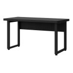 Mesa Escritório PÉ QUADRO – 1,50×0,60m – S/ Gavetas – PRETO / PRETO – 26002 Kairós Office Linha 40mm Preto / Preto 12