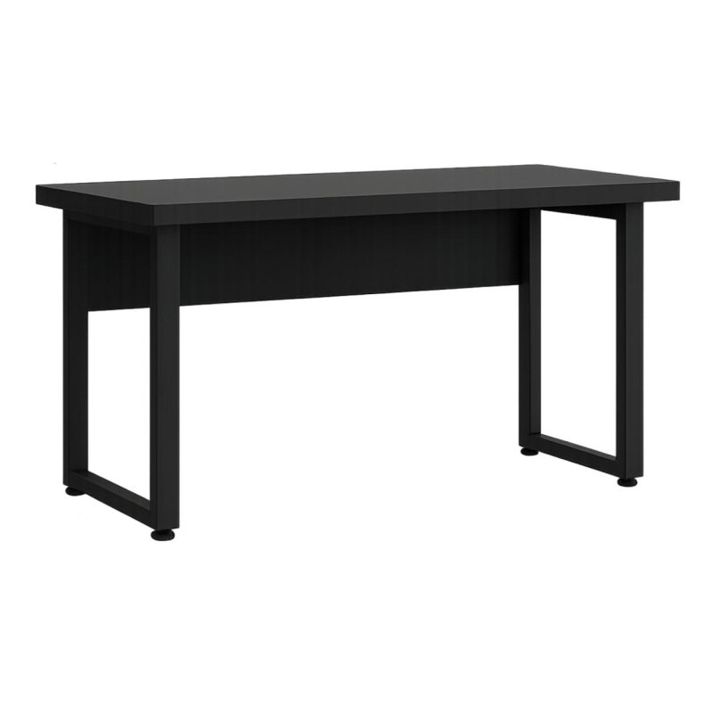 Mesa Escritório PÉ QUADRO – 1,50×0,60m – S/ Gavetas – PRETO / PRETO – 26002 Kairós Office Linha 40mm Preto / Preto 2