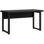 Mesa Escritório PÉ QUADRO – 1,70×0,70m – S/ Gavetas – PRETO / PRETO – 26003 Kairós Office Linha 40mm Preto / Preto 9