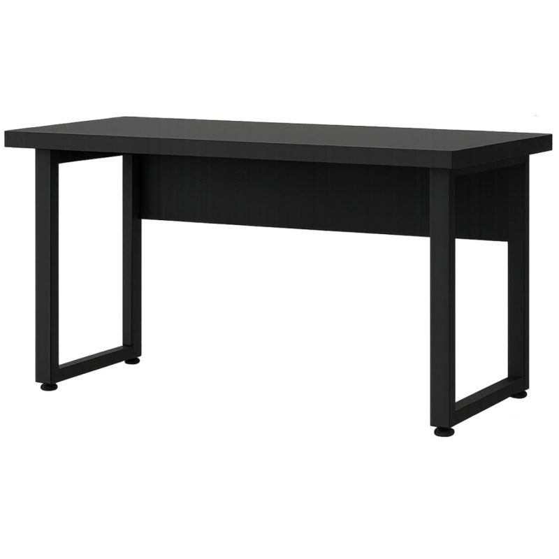Mesa Escritório PÉ QUADRO – 1,70×0,70m – S/ Gavetas – PRETO / PRETO – 26003 Kairós Office Linha 40mm Preto / Preto 4