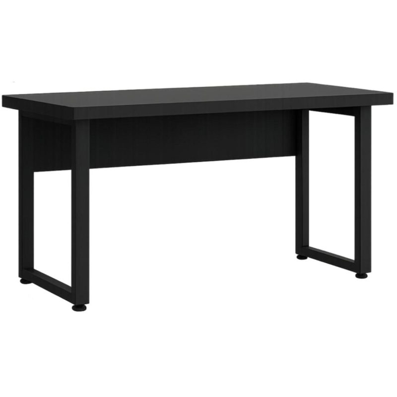 Mesa Escritório PÉ QUADRO – 1,70×0,70m – S/ Gavetas – PRETO / PRETO – 26003 Kairós Office Linha 40mm Preto / Preto 2