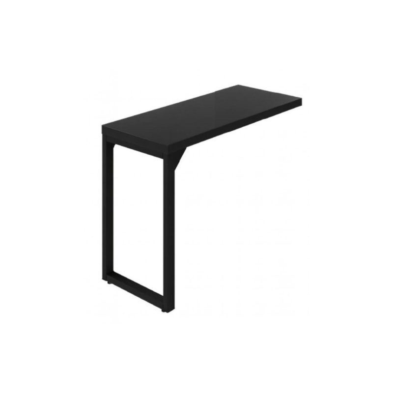 Mesa AUX PÉ QUADRO – 0,90×0,45m – PRETO/PRETO – 26004 Kairós Office Linha 40mm Preto / Preto 2