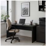 Mesa Escritório 1,70×0,70m – S/ Gavetas – PRETO/PRETO – 26007 Kairós Office Linha 40mm Preto / Preto 15