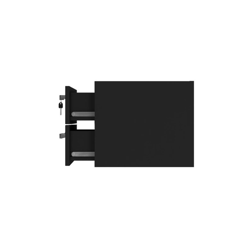 Gaveteiro suspenso – PRETO/PRETO – 26008 Kairós Office Linha 40mm Preto / Preto 4