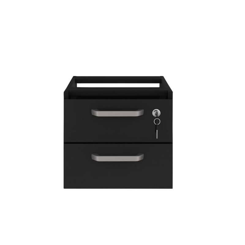 Gaveteiro suspenso – PRETO/PRETO – 26008 Kairós Office Linha 40mm Preto / Preto 5