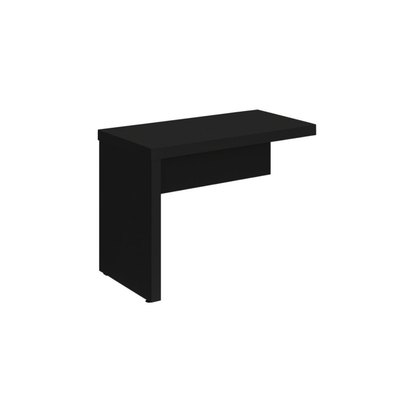 Mesa escritório Auxiliar 0,90×0,45 – PRETO/PRETO – 26009 Kairós Office Linha 40mm Preto / Preto 2